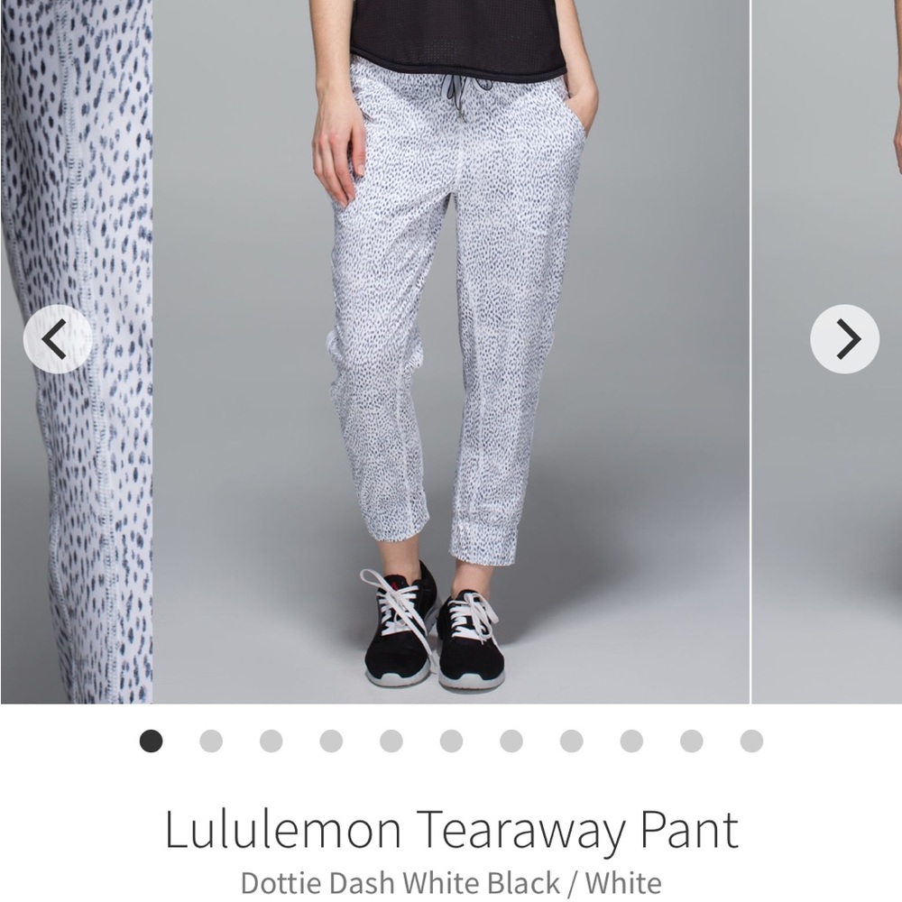 Lululemon Tearaway Dottie Dash Pants